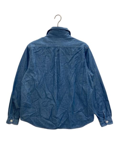 DANTON（ダントン）DANTON (ダントン) 丸えりオックスシャツ インディゴ サイズ:Ｌの古着・服飾アイテム
