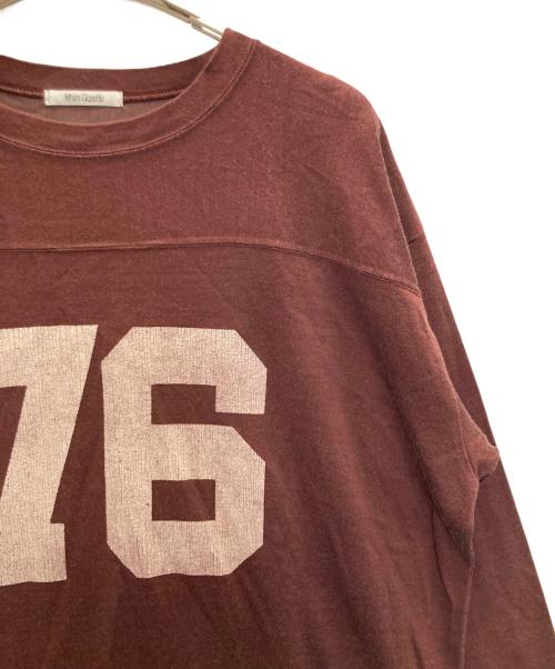 Whim Gazette（ウィムガゼット）Whim Gazette (ウィムガゼット) フットボールロングTシャツ ブラウン サイズ:FREEの古着・服飾アイテム