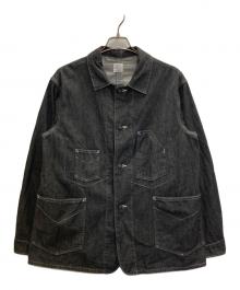 POST O'ALLS（ポストオーバーオールズ）の古着「De Luxe Railroader 2 *8oz Denim w/Taffeta Lining」｜グレー