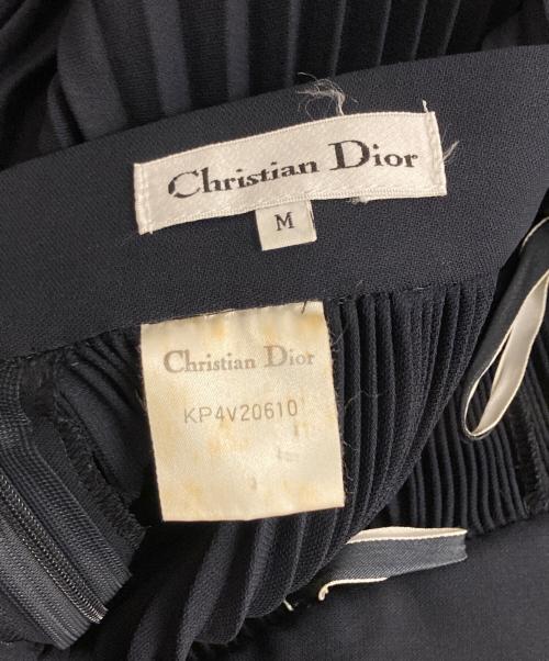 Christian Dior（クリスチャン ディオール）Christian Dior (クリスチャン ディオール) プリーツスカート ネイビー サイズ:Mの古着・服飾アイテム