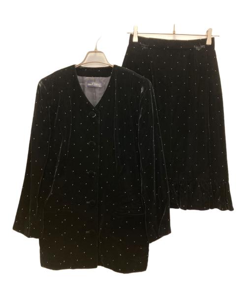 miss chloe（ミスクロエ）miss chloe (ミスクロエ) ベロアセットアップ ブラック サイズ:Lの古着・服飾アイテム