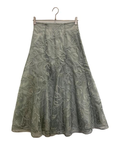 JUSGLITTY（ジャスグリッティー）JUSGLITTY (ジャスグリッティー) チュールスカート グリーン サイズ:Sの古着・服飾アイテム