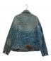 A BATHING APE (アベイシングエイプ) LINE CAMO JACQUARD 13OZ DENIM JACKET インディゴ サイズ:Ｌ：30000円