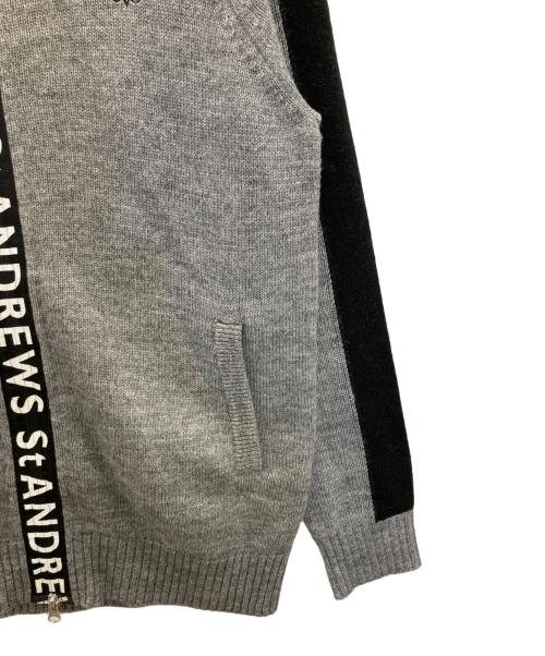 St ANDREWS（セントアンドリュース）St ANDREWS (セントアンドリュース) ニットジャケット グレー サイズ:Lの古着・服飾アイテム
