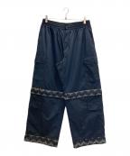 TUITACIツイタチ）の古着「CHAMBRAY NYLON LIGHTNING CARGO」｜ネイビー