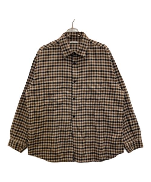 vainl archive（ヴァイナルアーカイブ）vainl archive (ヴァイナルアーカイブ) ND―sh レギュラー シャツ ブラウン サイズ:Ｌの古着・服飾アイテム