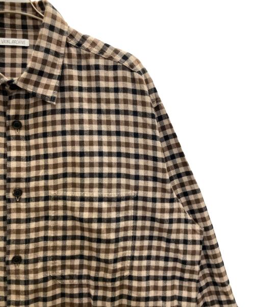 vainl archive（ヴァイナルアーカイブ）vainl archive (ヴァイナルアーカイブ) ND―sh レギュラー シャツ ブラウン サイズ:Ｌの古着・服飾アイテム