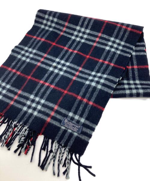 Burberry's（バーバリーズ）Burberry's (バーバリーズ) カシミヤストール ネイビーの古着・服飾アイテム