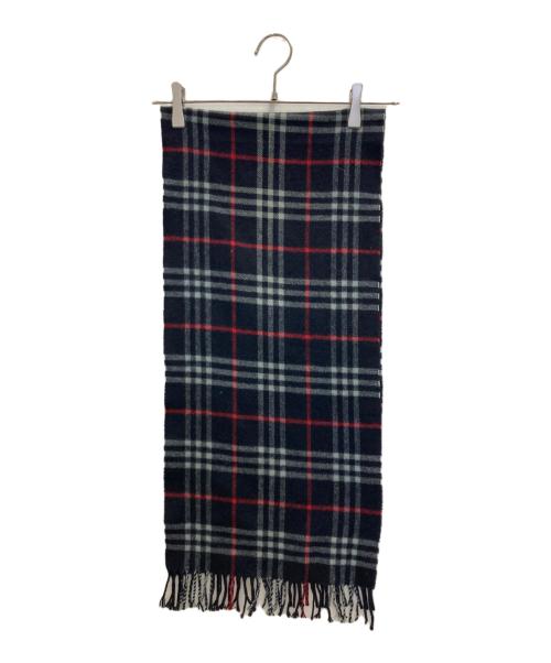 Burberry's（バーバリーズ）Burberry's (バーバリーズ) カシミヤストール ネイビーの古着・服飾アイテム