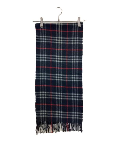 Burberry's（バーバリーズ）Burberry's (バーバリーズ) カシミヤストール ネイビーの古着・服飾アイテム