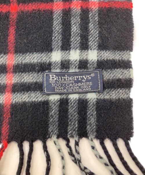 Burberry's（バーバリーズ）Burberry's (バーバリーズ) カシミヤストール ネイビーの古着・服飾アイテム