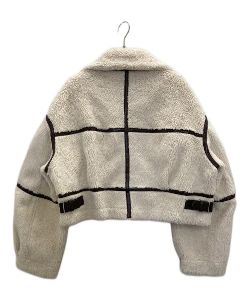 FRAY ID（フレイ アイディー）FRAY ID (フレイ アイディー) ショートボンバージャケット ホワイト サイズ:Mの古着・服飾アイテム