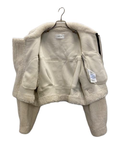 FRAY ID（フレイ アイディー）FRAY ID (フレイ アイディー) ショートボンバージャケット ホワイト サイズ:Mの古着・服飾アイテム