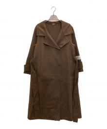 Snidel（スナイデル）の古着「ウロコカシミヤロングコート」｜ブラウン