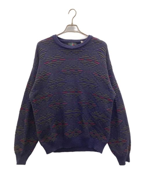 THE ITALIAN SWEATER（ザ イタリアン スウェーター）THE ITALIAN SWEATER (ザ イタリアン スウェーター) クルーネックニット パープル サイズ:Lの古着・服飾アイテム