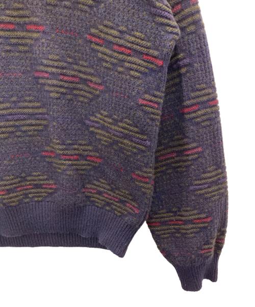 THE ITALIAN SWEATER（ザ イタリアン スウェーター）THE ITALIAN SWEATER (ザ イタリアン スウェーター) クルーネックニット パープル サイズ:Lの古着・服飾アイテム