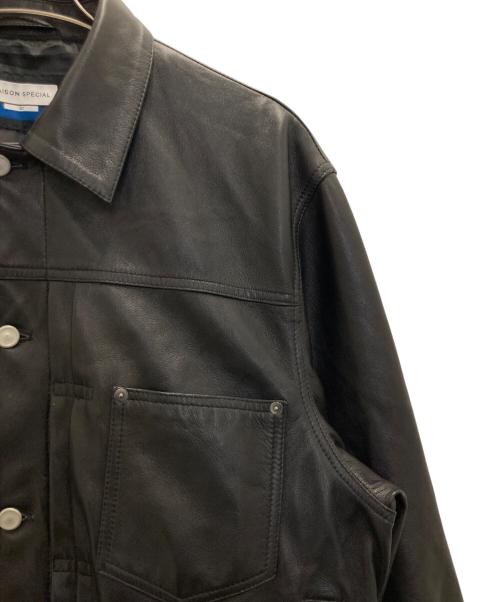 MAISON SPECIAL（メゾンスペシャル）MAISON SPECIAL (メゾンスペシャル) Sheep Leather Trucker Jacket ブラック サイズ:01の古着・服飾アイテム