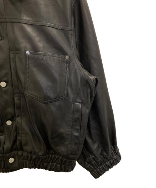 MAISON SPECIAL（メゾンスペシャル）MAISON SPECIAL (メゾンスペシャル) Sheep Leather Trucker Jacket ブラック サイズ:01の古着・服飾アイテム