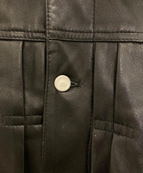 MAISON SPECIAL（メゾンスペシャル）MAISON SPECIAL (メゾンスペシャル) Sheep Leather Trucker Jacket ブラック サイズ:01の古着・服飾アイテム