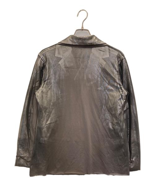 ISSEY MIYAKE（イッセイミヤケ）ISSEY MIYAKE (イッセイミヤケ) コーティング加工テーラードジャケット ブラウン サイズ:3の古着・服飾アイテム