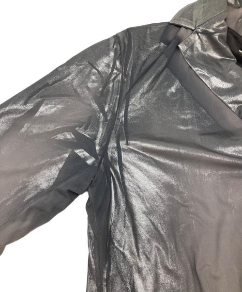 ISSEY MIYAKE（イッセイミヤケ）ISSEY MIYAKE (イッセイミヤケ) コーティング加工テーラードジャケット ブラウン サイズ:3の古着・服飾アイテム