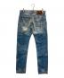 DOLCE & GABBANA (ドルチェ＆ガッバーナ) ダメージ加工デニムパンツ インディゴ サイズ:SIZE 81cm(Ｗ32)：13000円