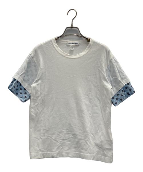 COMME des GARCONS SHIRT（コムデギャルソンシャツ）COMME des GARCONS SHIRT (コムデギャルソンシャツ) ポルカドットTシャツ ホワイト サイズ:SIZE Sの古着・服飾アイテム