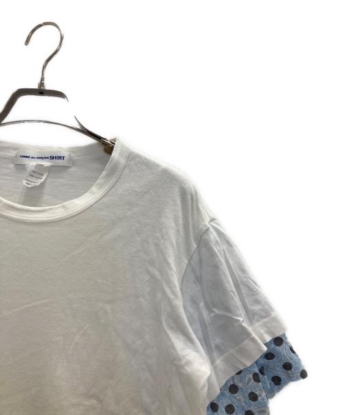 COMME des GARCONS SHIRT（コムデギャルソンシャツ）COMME des GARCONS SHIRT (コムデギャルソンシャツ) ポルカドットTシャツ ホワイト サイズ:SIZE Sの古着・服飾アイテム