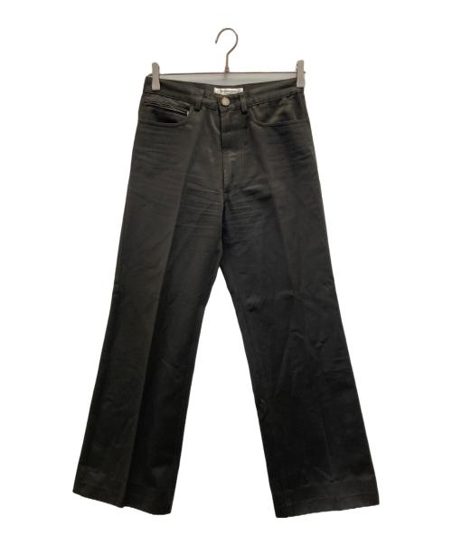 Yves Saint Laurent（イヴサンローラン）Yves Saint Laurent (イヴサンローラン) ストレートコットンスラックス ブラック サイズ:SIZE 44の古着・服飾アイテム