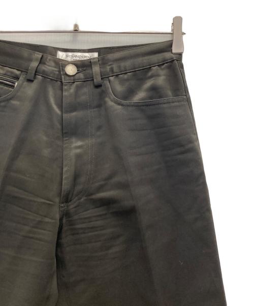 Yves Saint Laurent（イヴサンローラン）Yves Saint Laurent (イヴサンローラン) ストレートコットンスラックス ブラック サイズ:SIZE 44の古着・服飾アイテム