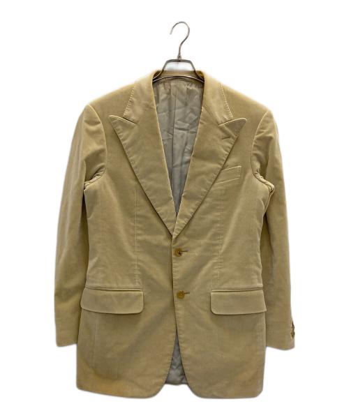 GUCCI（グッチ）GUCCI (グッチ) コットンベロアテーラードジャケット ベージュ サイズ:44の古着・服飾アイテム