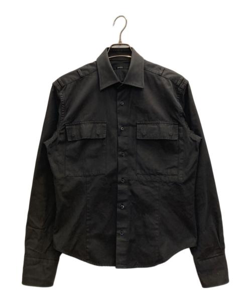 GUCCI（グッチ）GUCCI (グッチ) サファリシャツ ブラック サイズ: 38/15の古着・服飾アイテム
