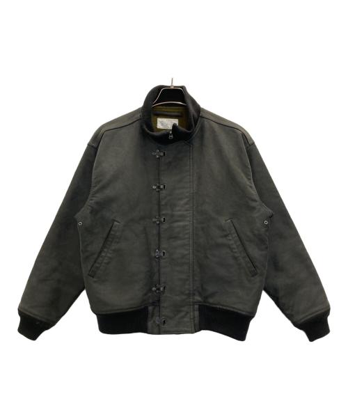 HOUSTON（ヒューストン）HOUSTON (ヒューストン) U.S.NAVY N-10フックデッキジャケット ブラック サイズ:38の古着・服飾アイテム