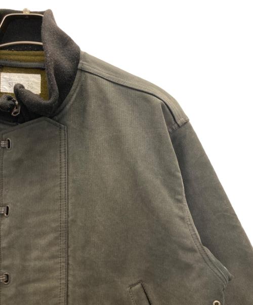 HOUSTON（ヒューストン）HOUSTON (ヒューストン) U.S.NAVY N-10フックデッキジャケット ブラック サイズ:38の古着・服飾アイテム