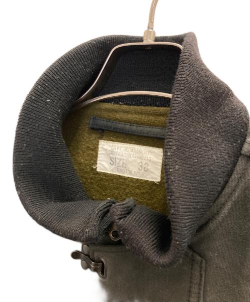 HOUSTON（ヒューストン）HOUSTON (ヒューストン) U.S.NAVY N-10フックデッキジャケット ブラック サイズ:38の古着・服飾アイテム