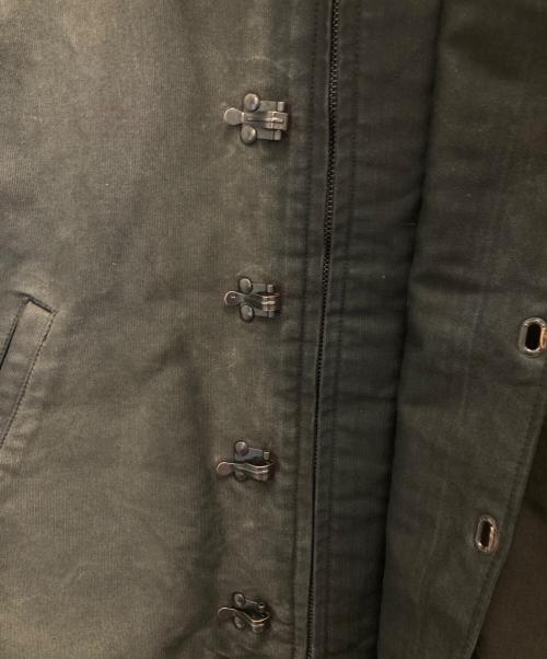 HOUSTON（ヒューストン）HOUSTON (ヒューストン) U.S.NAVY N-10フックデッキジャケット ブラック サイズ:38の古着・服飾アイテム
