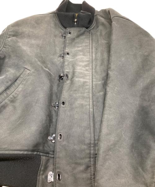 HOUSTON（ヒューストン）HOUSTON (ヒューストン) U.S.NAVY N-10フックデッキジャケット ブラック サイズ:38の古着・服飾アイテム