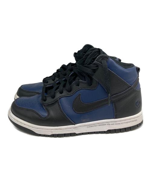 NIKE（ナイキ）NIKE (ナイキ) FRAGMENT DESIGN (フラグメントデザイン) ハイカットスニーカー ネイビー×ブラック サイズ:26.5㎝の古着・服飾アイテム