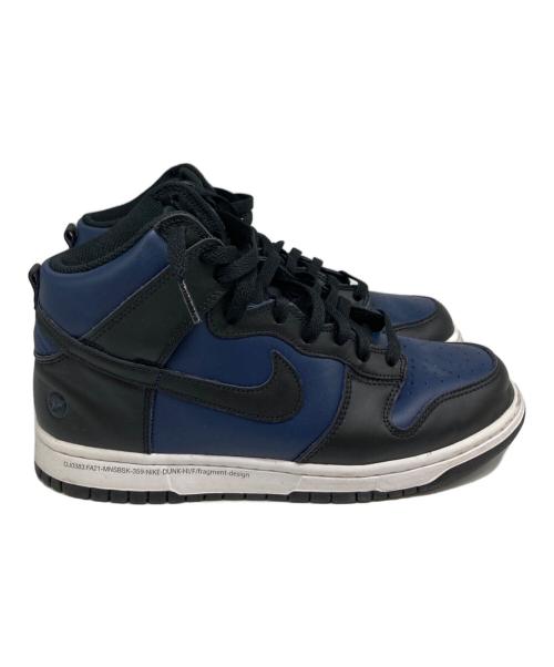 NIKE（ナイキ）NIKE (ナイキ) FRAGMENT DESIGN (フラグメントデザイン) ハイカットスニーカー ネイビー×ブラック サイズ:26.5㎝の古着・服飾アイテム