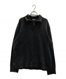 POLO RALPH LAUREN（ポロ・ラルフローレン）の古着「ハーフジップニット」｜グレー