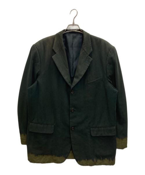 COMME des GARCONS HOMME PLUS（コムデギャルソンオムプリュス）COMME des GARCONS HOMME PLUS (コムデギャルソンオムプリュス) ブリーチテーラードジャケット グリーン サイズ:Mの古着・服飾アイテム