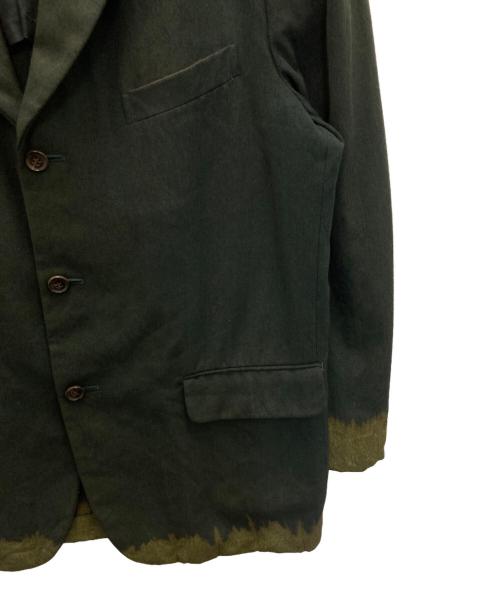 COMME des GARCONS HOMME PLUS（コムデギャルソンオムプリュス）COMME des GARCONS HOMME PLUS (コムデギャルソンオムプリュス) ブリーチテーラードジャケット グリーン サイズ:Mの古着・服飾アイテム
