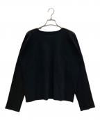 me ISSEY MIYAKEミーイッセイ ミヤケ）の古着「プリーツカットソー」｜ブラック