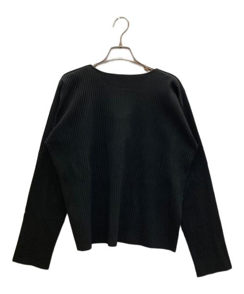 me ISSEY MIYAKE（ミーイッセイ ミヤケ）me ISSEY MIYAKE (ミーイッセイ ミヤケ) プリーツカットソー ブラック サイズ:FREEの古着・服飾アイテム