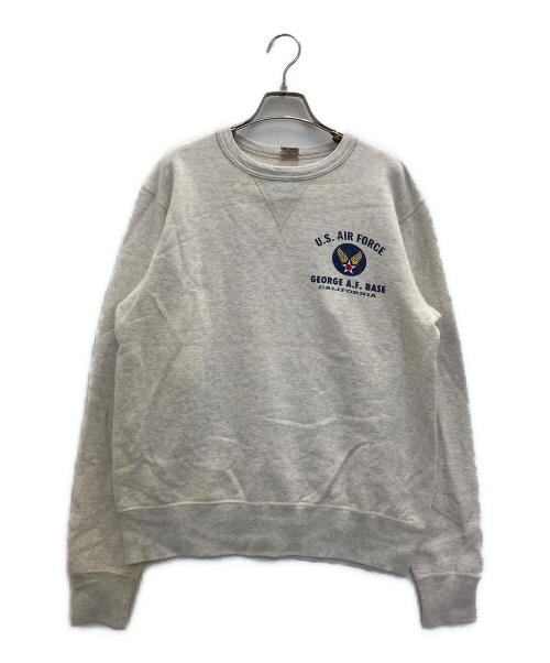 BUZZ RICKSON'S（バズリクソンズ）Buzz Rickson's (バズリクソンズ) プリントスウェット グレー サイズ:Lの古着・服飾アイテム