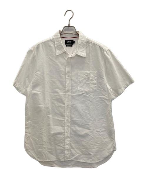 stussy（ステューシー）stussy (ステューシー) 刺繍ロゴポケット半袖シャツ ホワイト サイズ:Mの古着・服飾アイテム