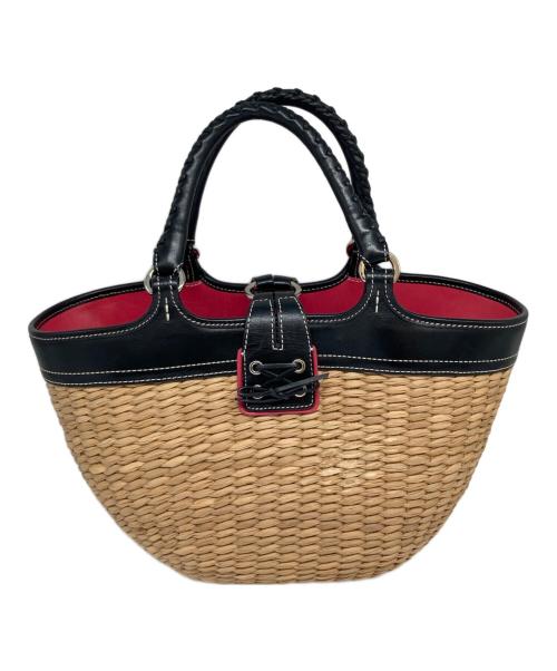 COACH（コーチ）COACH (コーチ) カゴバッグ ベージュ×ブラックの古着・服飾アイテム