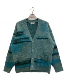 MONKEY TIME（モンキータイム）の古着「BRSHD MHR JACQUARD CARDIGAN」｜グリーン