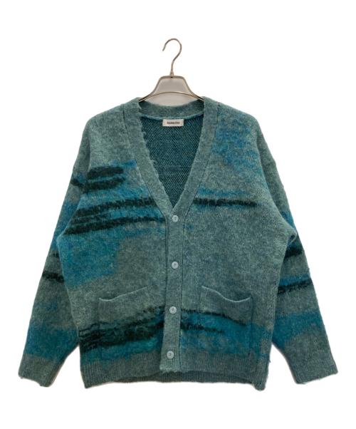 MONKEY TIME（モンキータイム）MONKEY TIME (モンキータイム) BRSHD MHR JACQUARD CARDIGAN グリーン サイズ:Lの古着・服飾アイテム