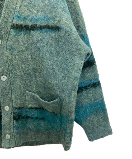 MONKEY TIME（モンキータイム）MONKEY TIME (モンキータイム) BRSHD MHR JACQUARD CARDIGAN グリーン サイズ:Lの古着・服飾アイテム